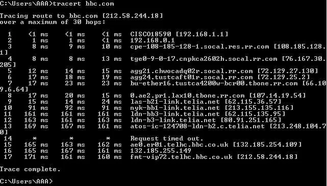ping traceroute