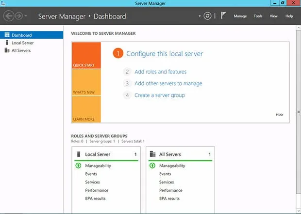 windows 2012 server standard