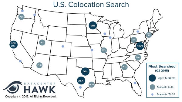 map of top searched data centers