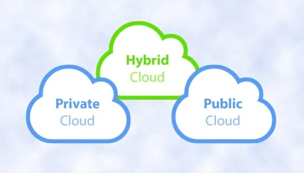 a hybrid of private and public cloud