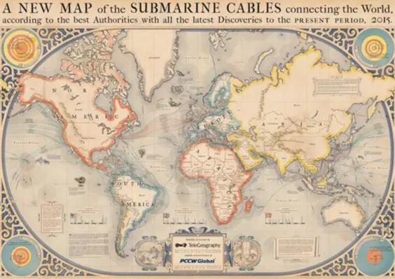 map of underwater internet cables